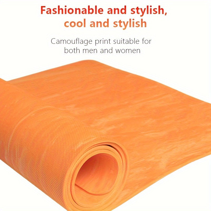 EVA esterilla de yoga camuflaje antideslizante, absorbente de sudor, resistente a golpes, ligera, azul y púrpura