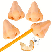 Nose-Shaped Pencil Sharpener for Kids Light Brown Plastic Quirky Fun