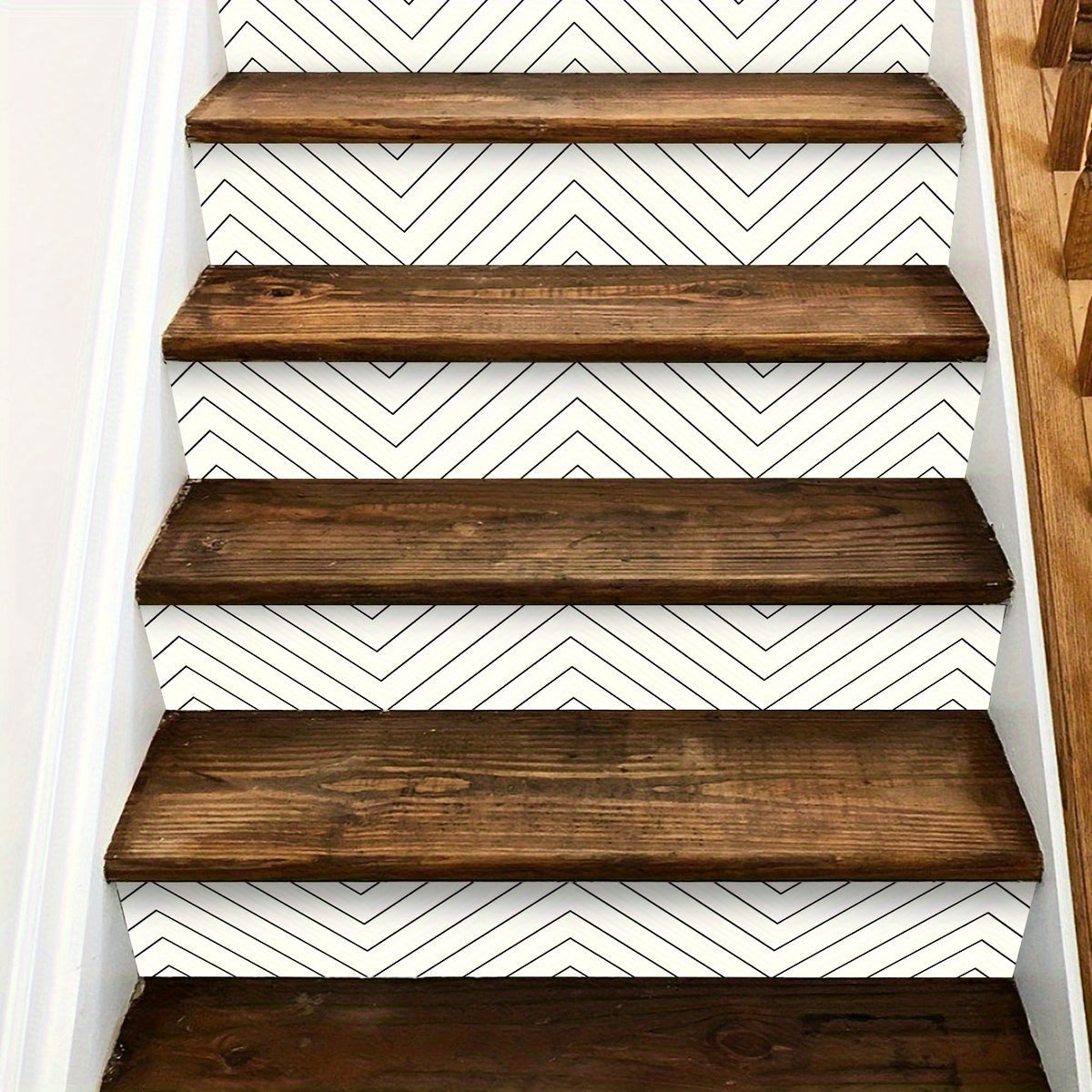 Geometric Minimalist Stair Decals Self-Adhesive PVC Home Decor
