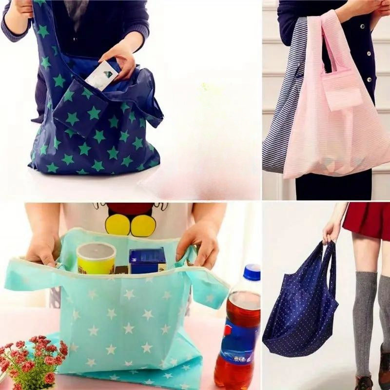 Foldable Oxford Cloth Shopping Bag Lightweight Tote for Non-Food Items
