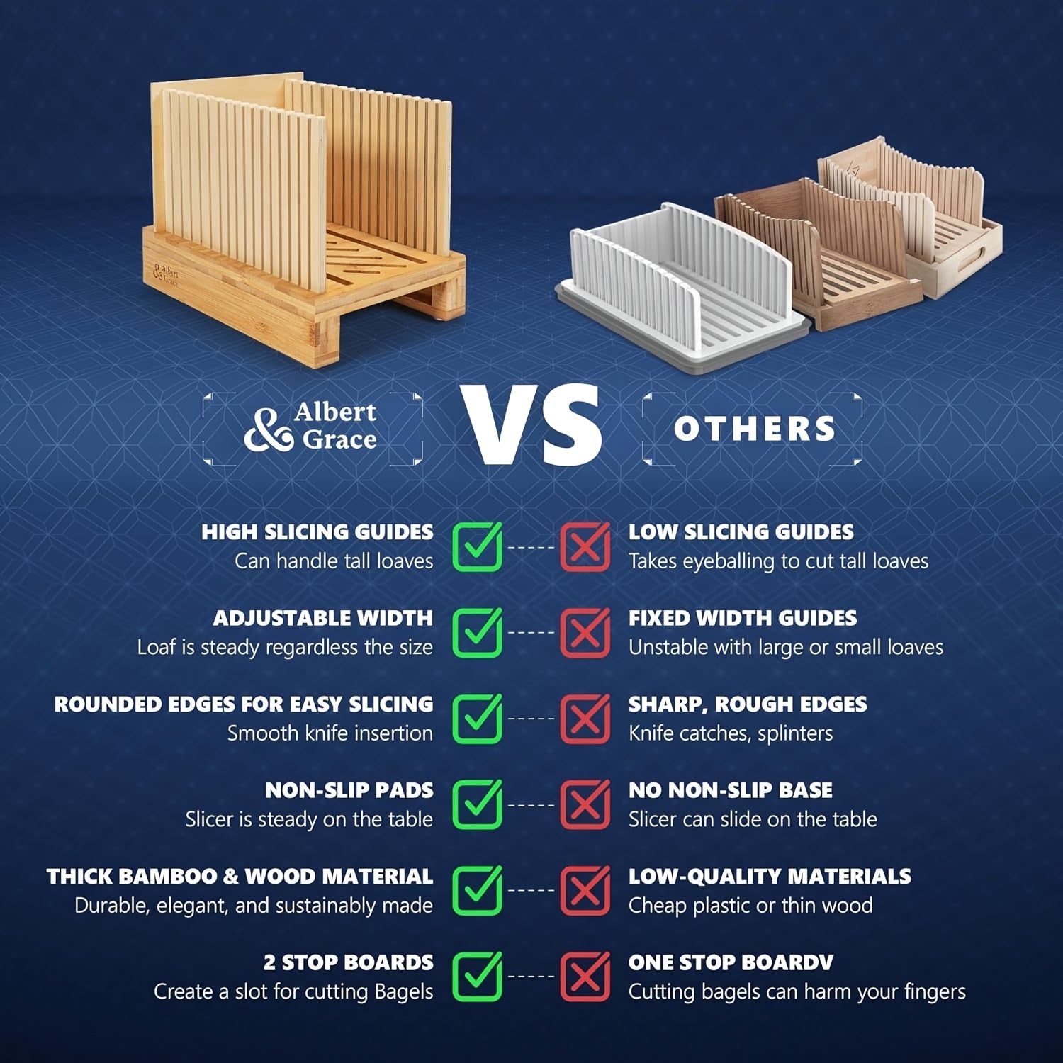 Adjustable Bamboo Bagel Slicer Foldable Bread Cutter for Homemade Bread Perfect Slices