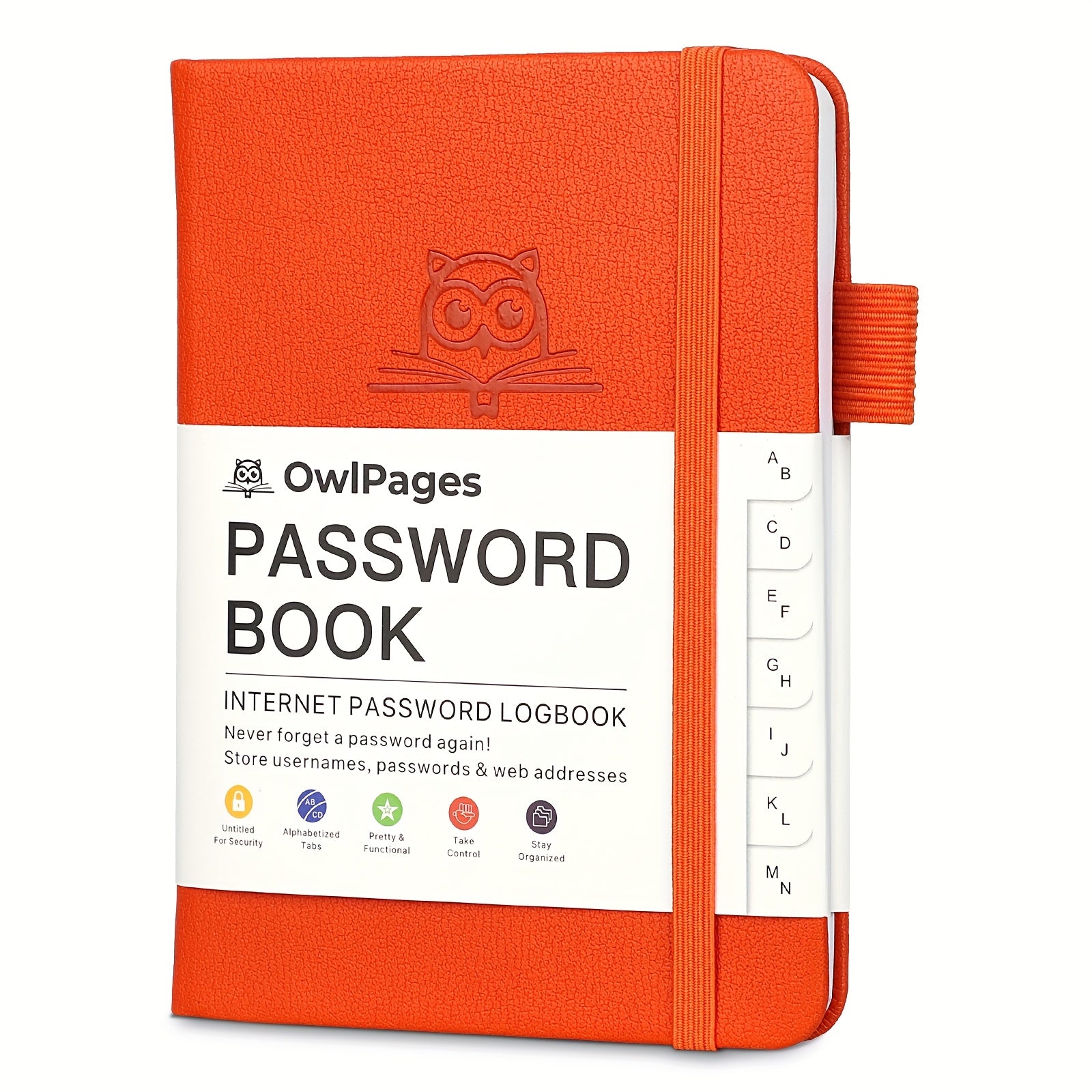 Hardcover Password Book with Alphabetical Tabs for Seniors and Adults