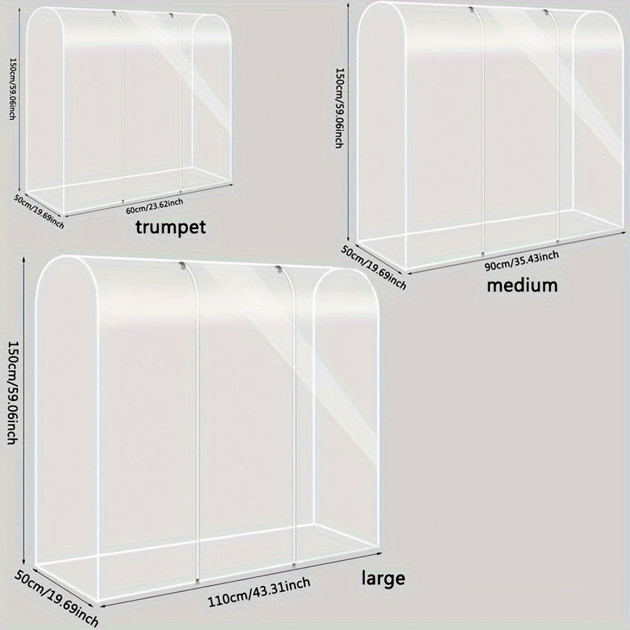 Clear Garment Cover 149x109cm Dust and Moisture Resistant for Clothing Storage