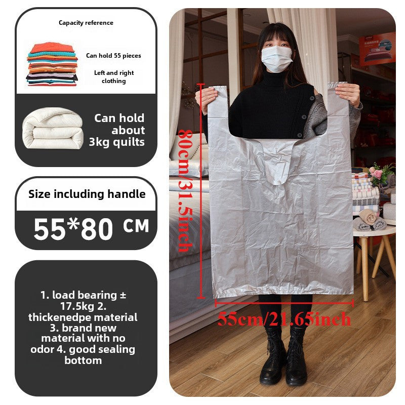 Paquete de 10 bolsas de plástico de uso pesado para almacenamiento, grandes, a prueba de humedad, con asas, para mudanzas y almacenamiento a largo plazo