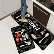Stain Resistant Memory Foam Kitchen Rug Waterproof Absorbent Non-Slip