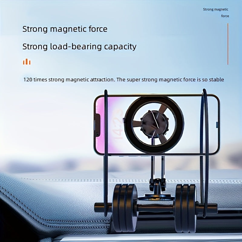 Soporte para teléfono de coche de aleación de aluminio universal con imán, rotación de 360°