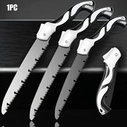 Sierra de mano plegable de acero aleado con empuñadura antideslizante para jardinería, camping y uso doméstico