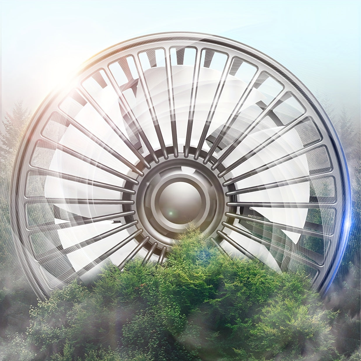 Dual-Head USB Car Fan with 3 Speeds and 360° Rotation for Vehicles and Office