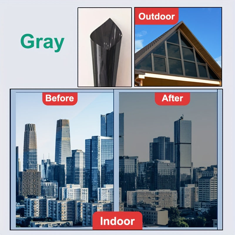 Película de ventana con perspectiva de un solo sentido, aislamiento térmico, antiestática y oscurecedora para vidrio y balcón