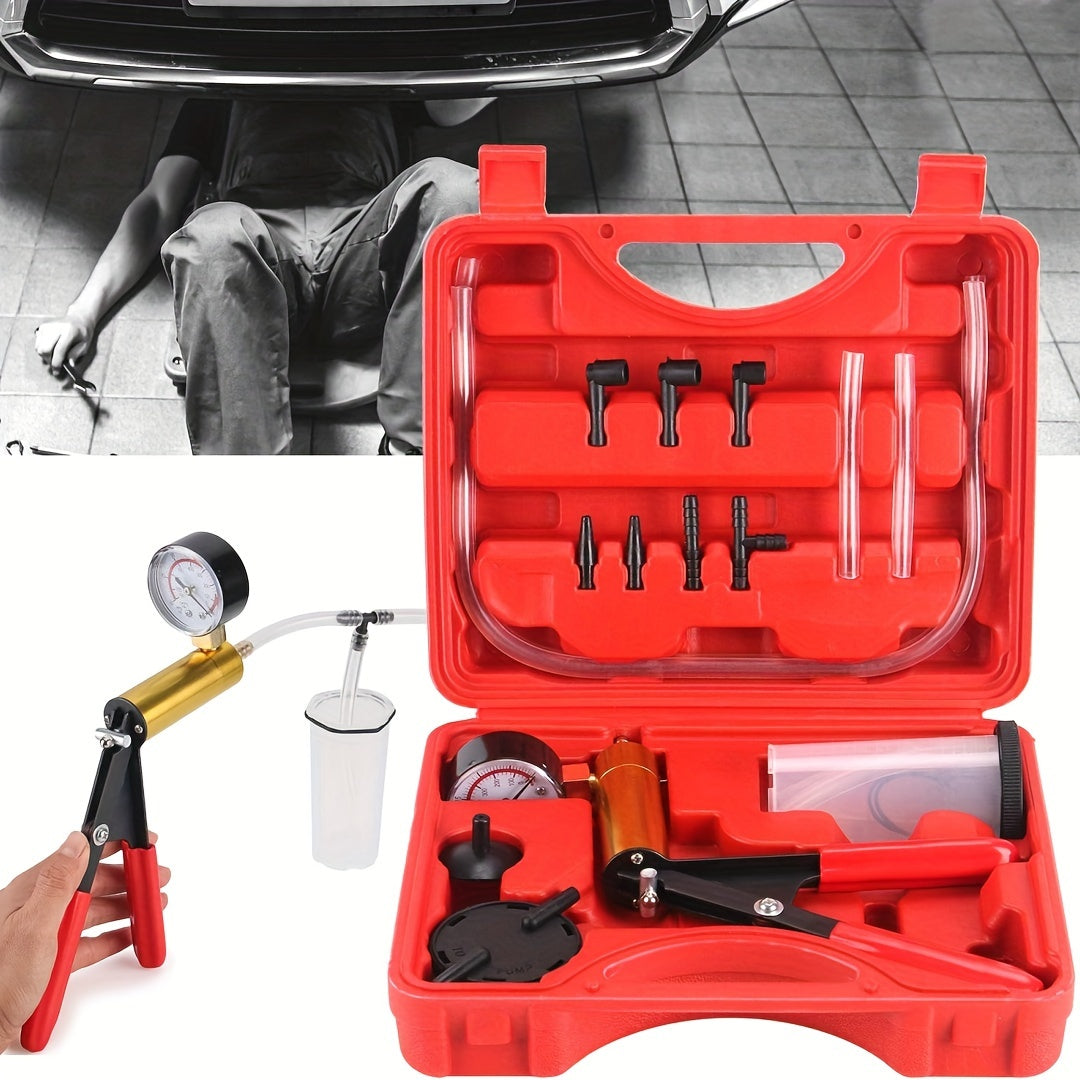 Automotive Brake Bleeder Kit With Handheld Vacuum Pump for Brake and Clutch
