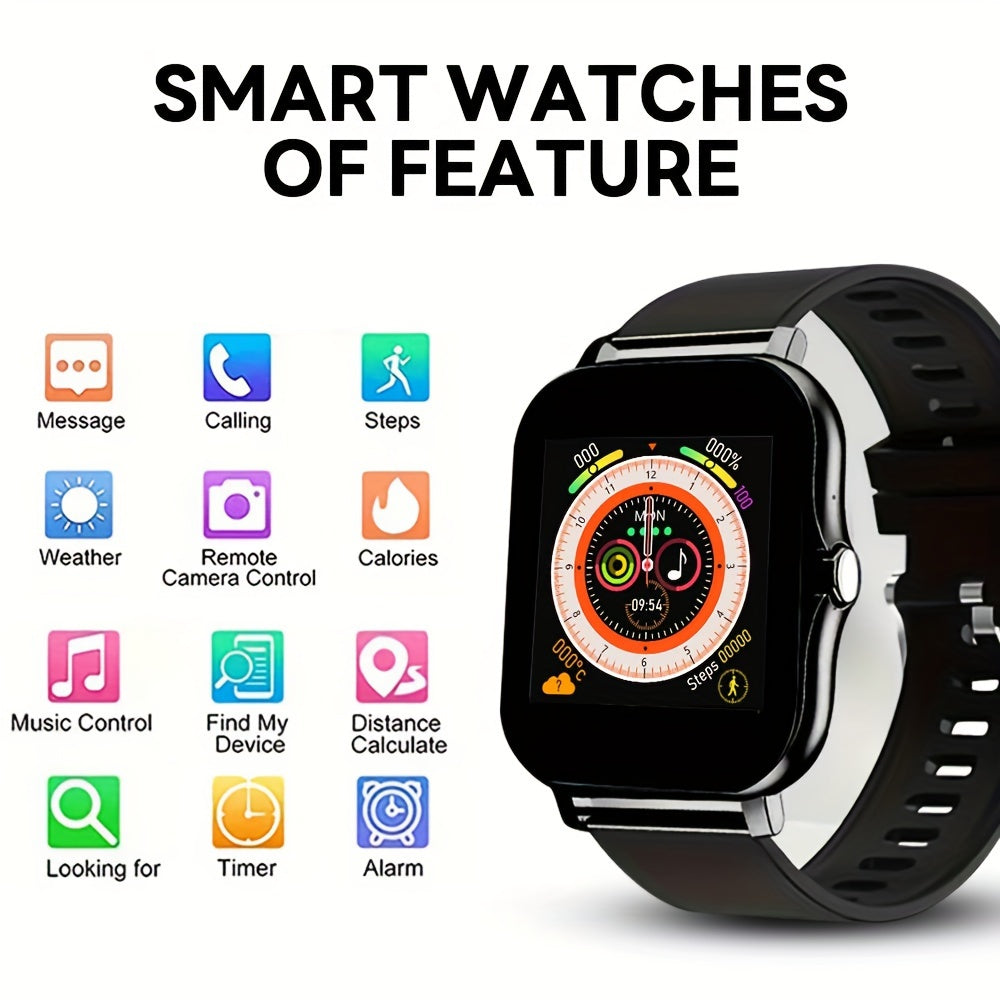 1.44-Inch Smartwatch with Wireless Calling Sports Modes Message Notifications Sedentary Reminders Compatible with Android and iPhone