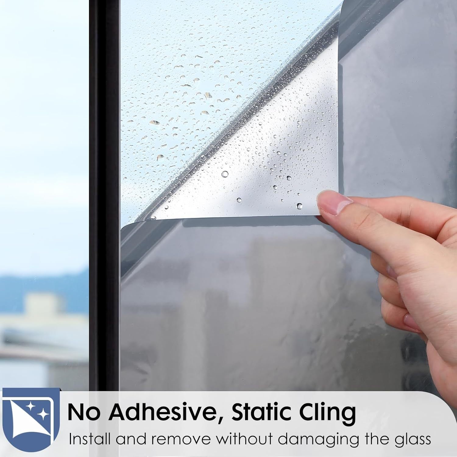 UV himoyasi va issiqlik nazorati uchun bir tomonlama deraza maxfiylik filmi.