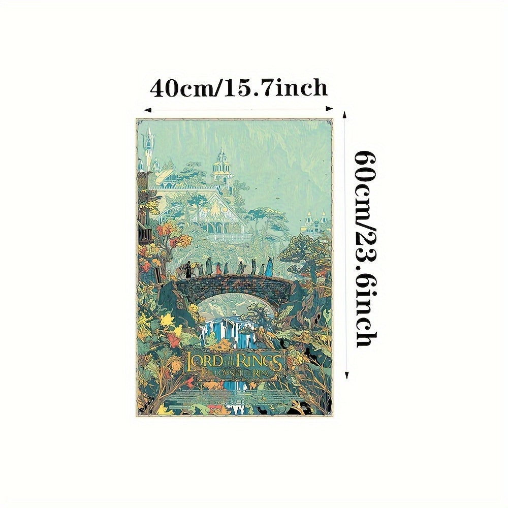 Abstract Middle-earth Landscape Canvas Wall Art Frameless Bedroom Home Decor Gift