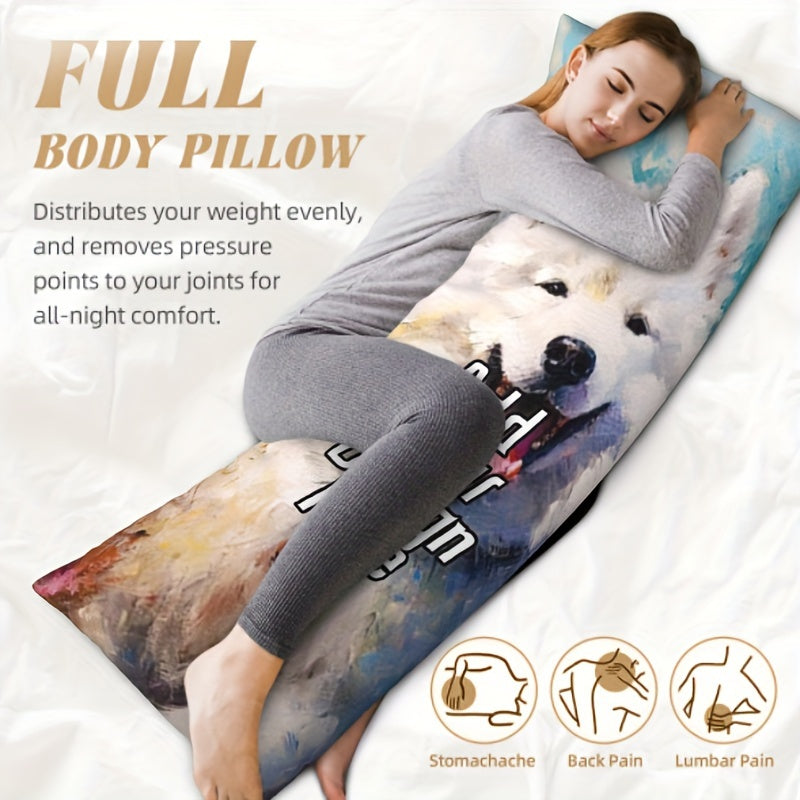 Double-Sided Custom Photo Body Pillowcase Soft Plush Zippered Home Decor 50x137 cm