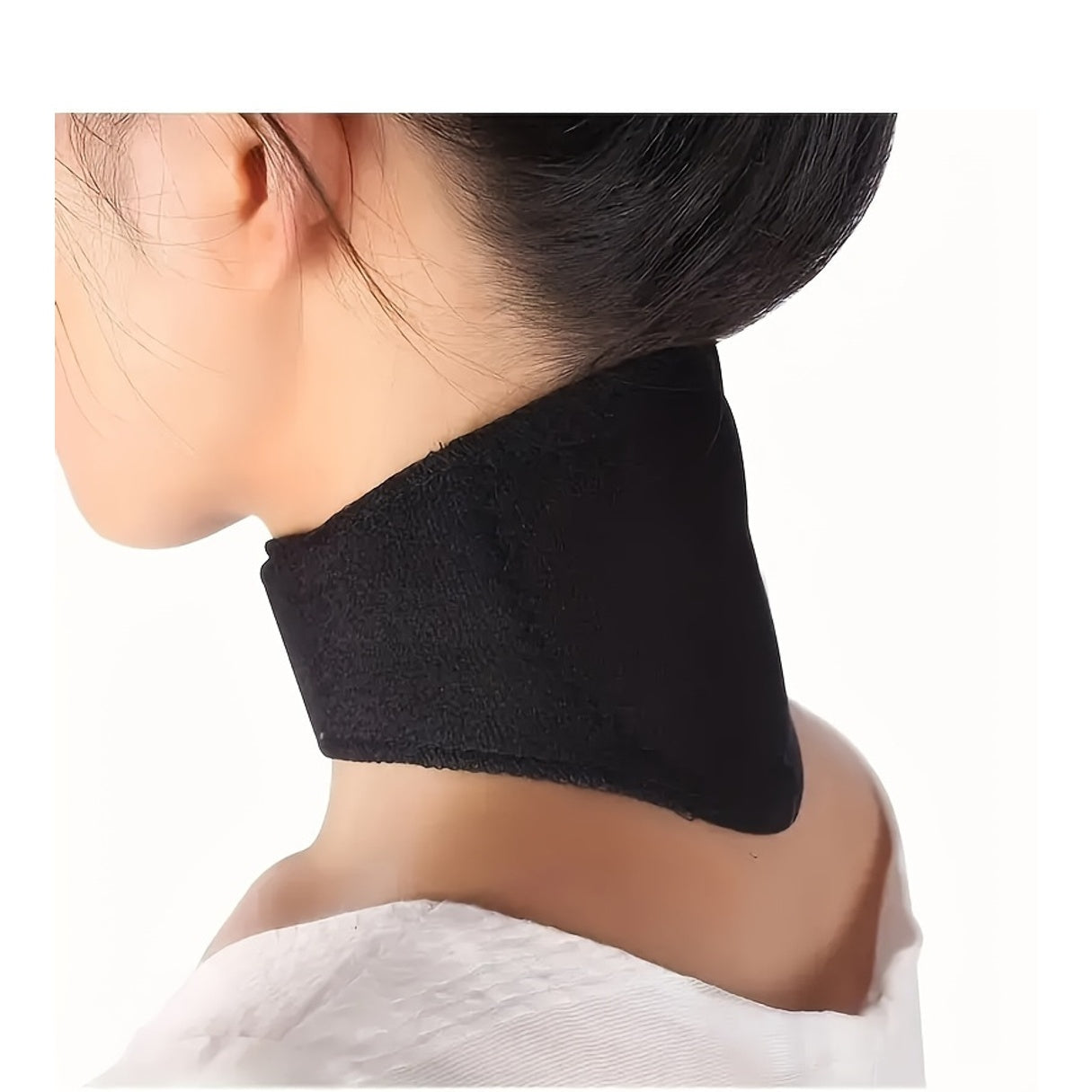 Faja de soporte cervical ajustable para terapia magnética con envoltura de calor