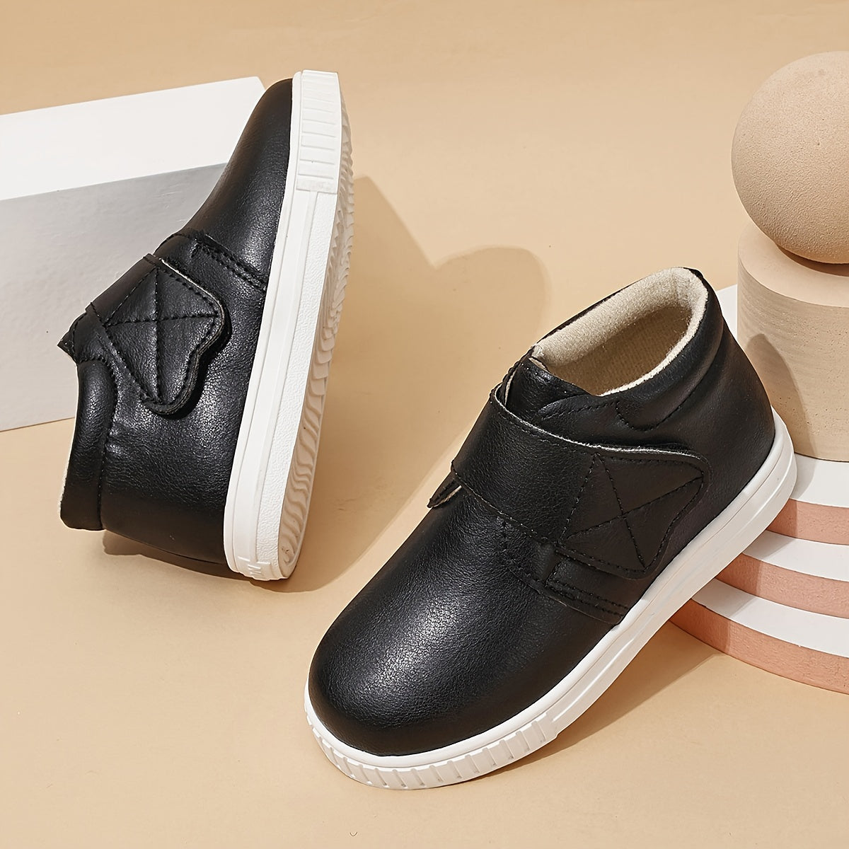 Boys' Casual Solid Color Boots for Fall and Winter Durable Non-Slip Mid Top