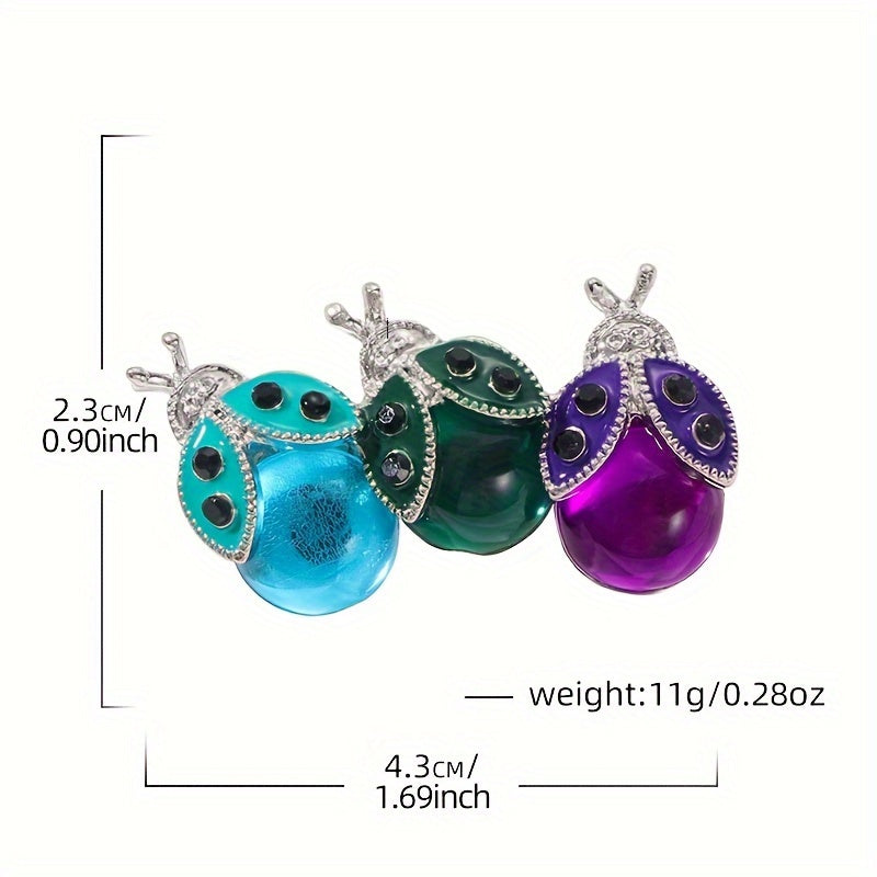 Ladybug Brooch Pin Irregular Shape Insect Lapel Accessory for Women