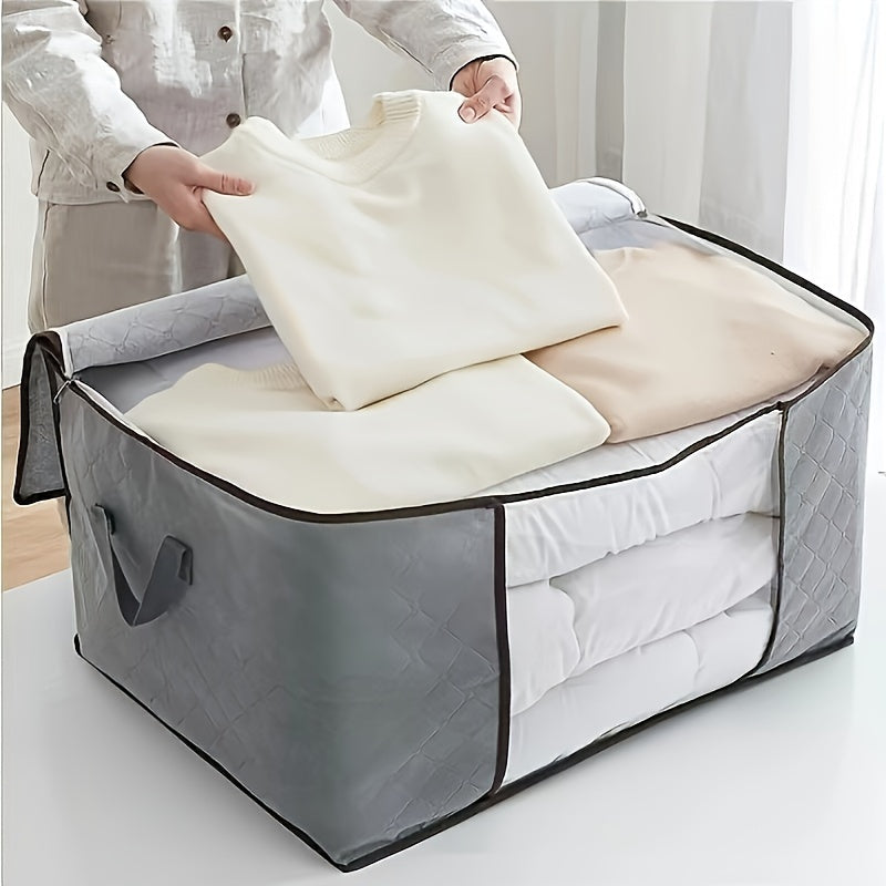 Large Durable Storage Bag with Clear Window for Clothes Bedding and Organization