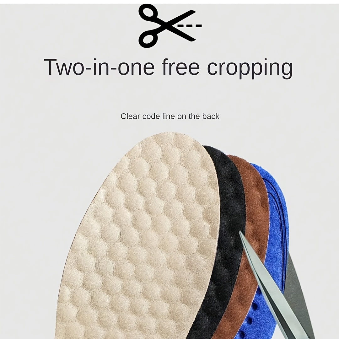 Unisex Thick Double-Layer Breathable Insoles for All-Day Comfort