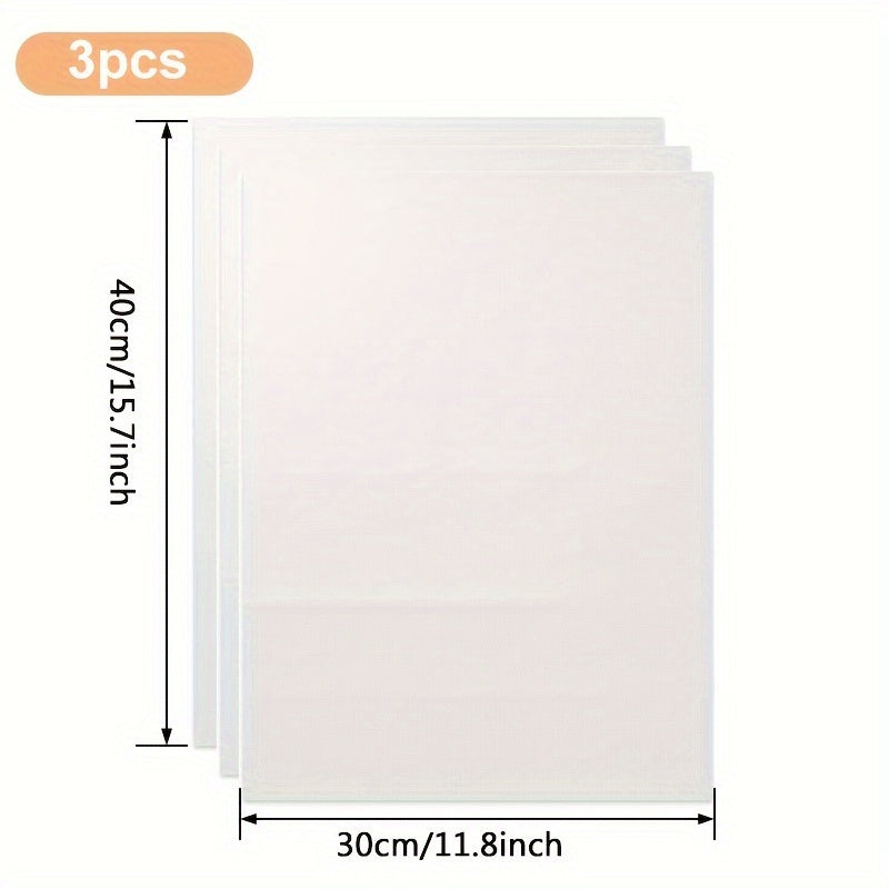 Set of 3 PTFE Non-Stick Heat Transfer and Cooking Mats for Grilling and Ironing