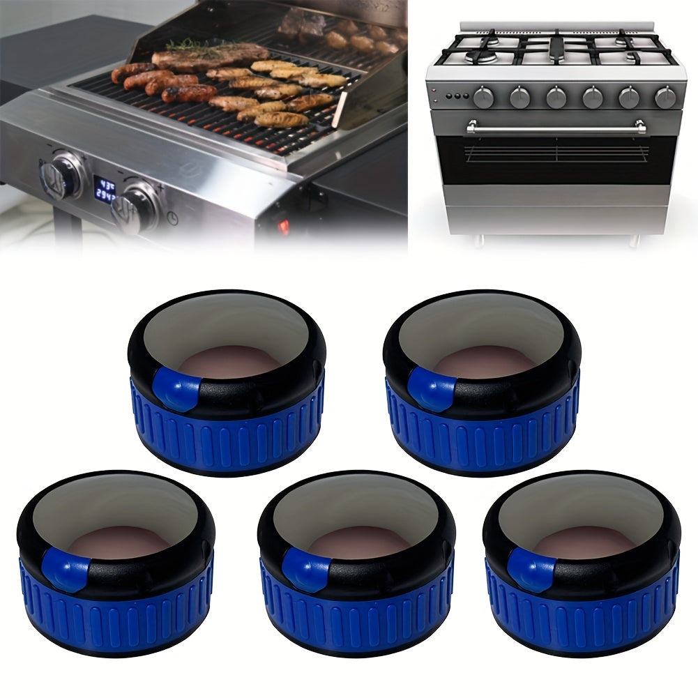 5 dona yuqori haroratga chidamli nylon pech kalitlari 58mm qora ko‘k oshxona pechlari, gril va pechlar uchun