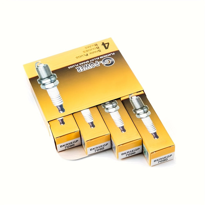 4Pcs Spark Plug BKR5EGP 7090 for Car Engines Replacement
