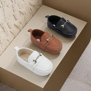 Zapatillas slip-on de color sólido para bebés niños, calzado ligero antideslizante y casual para primavera y otoño