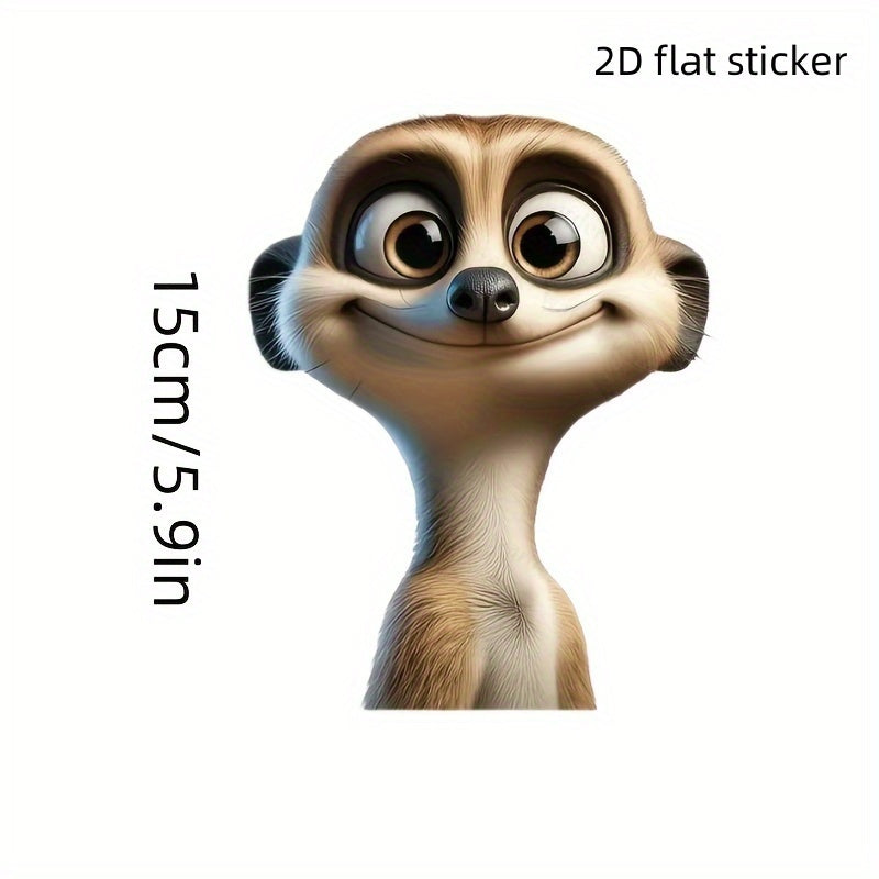 Pegatina de vinilo con diseño de suricato adorable para la ventana trasera, parachoques y cristal