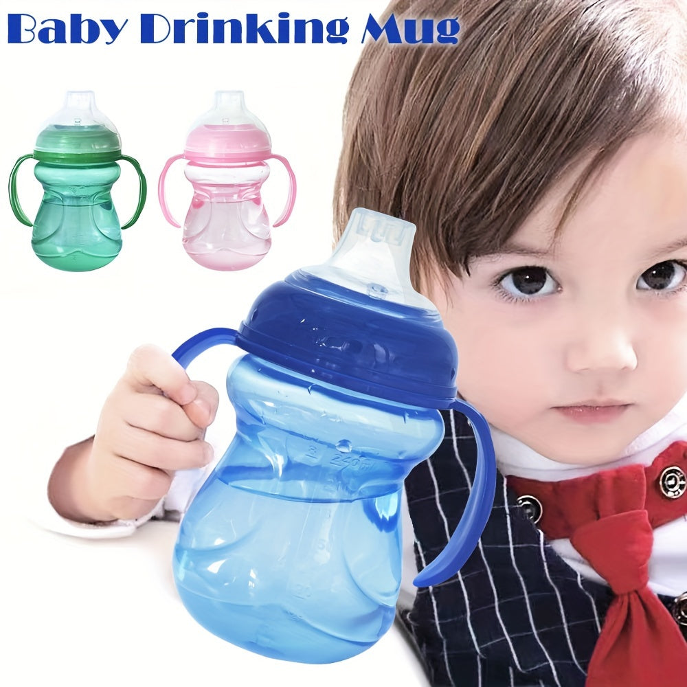 Kids' Sippy Cup 270ml BPA-Free Leakproof Non-Slip for Toddlers 3+ in Blue Pink Green