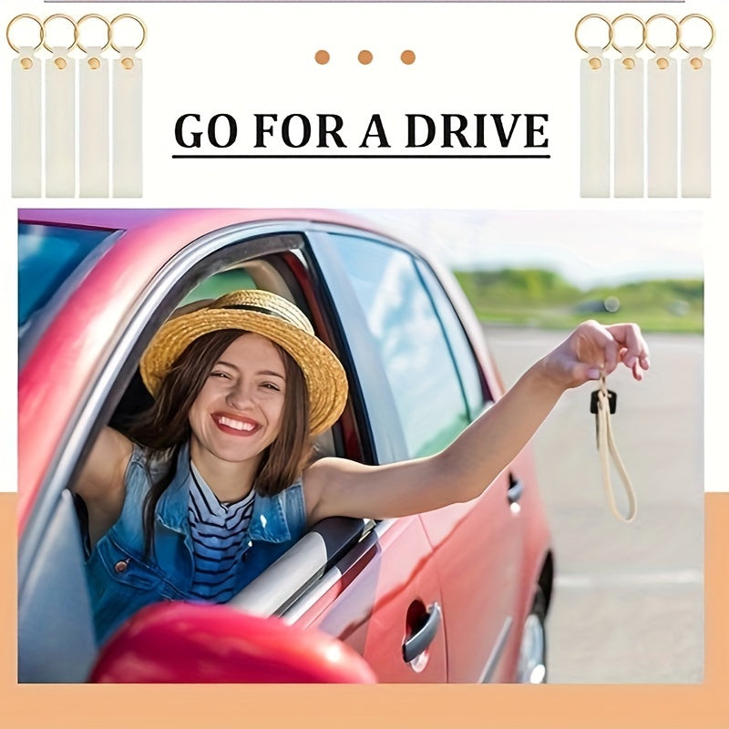 Set of 50 Leather Keychains for Personalization DIY Crafting Kit for Women