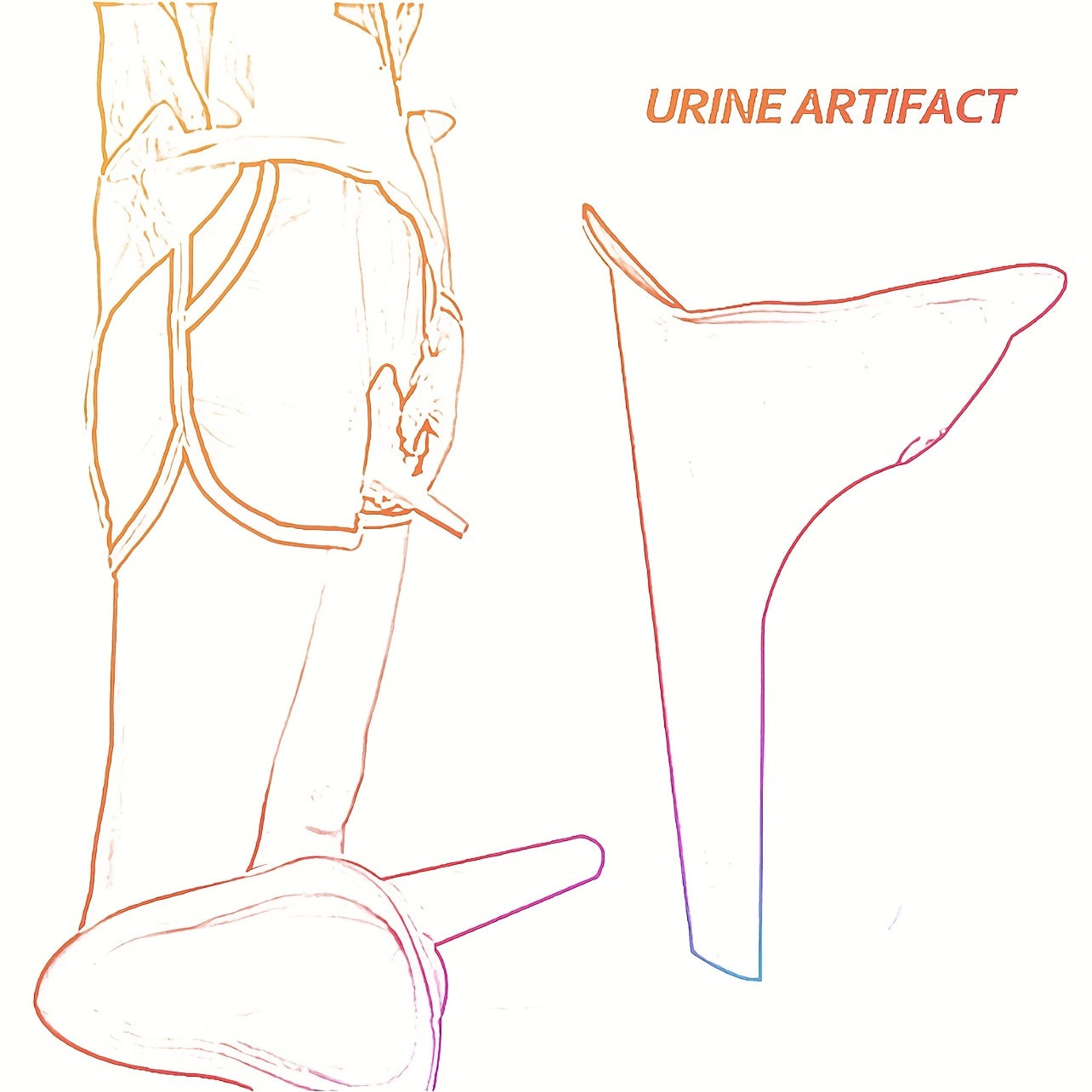 Women's Portable Emergency Urinal Purple Stand-Up Pee Device for Camping