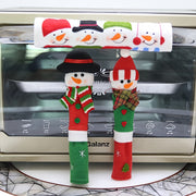 Christmas Snowman Oven Door Handle Cover Heat-Resistant Cloth Holiday Kitchen Decor