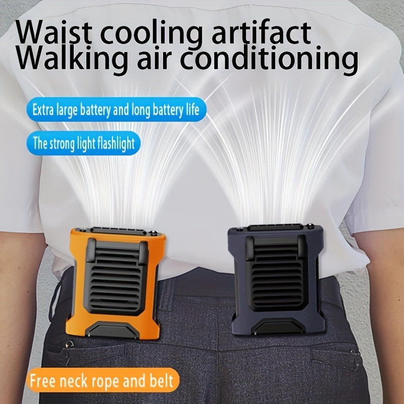 Portable Fan with Power Bank 4000mAh Rechargeable Wearable Neck Waist Fan