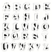 925 Sterling Silver Alphabet Letter Charms Beads for DIY Jewelry Making