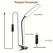 Adjustable USB Desk Lamp with Clamp Eye-Friendly Gooseneck Reading Light