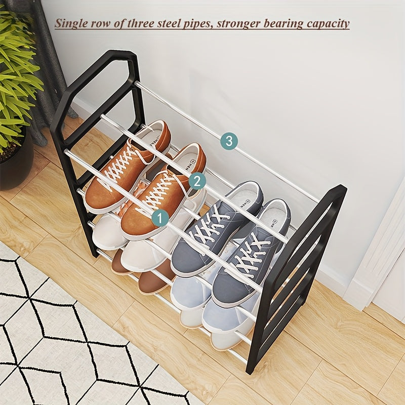 Multi-Tier Plastic Shoe Rack for Bedroom Dorm Storage Durable Space-Saving