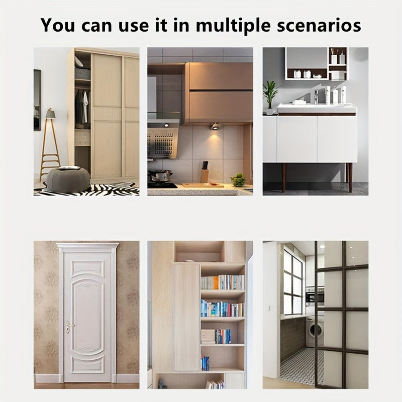 Magnetic Ultra-Thin Cabinet Door Suction Set Stainless Steel No Punching