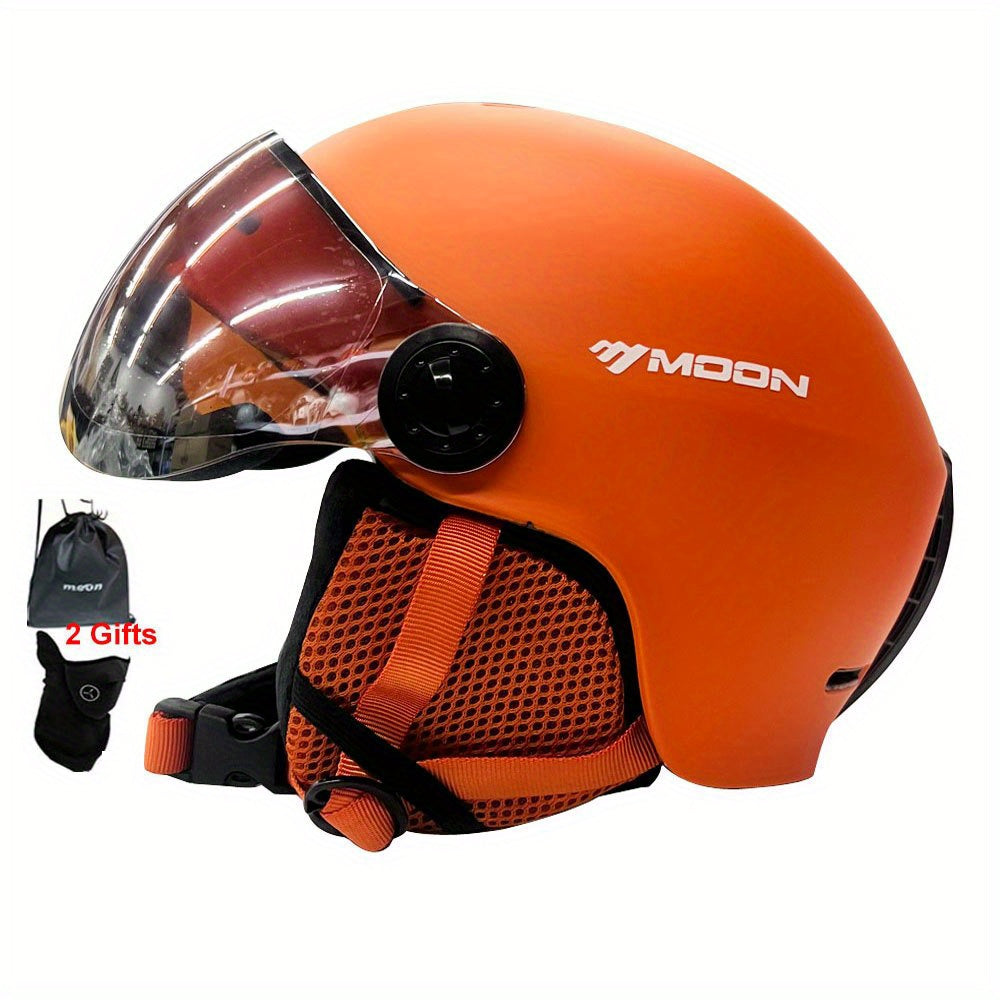 High-Quality Ski Helmet Goggles for Outdoor Sports Black PC
