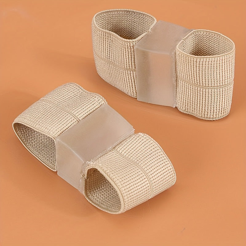 Unisex Breathable Fabric Toe Protector Shoe Insert Beige Brown Accents