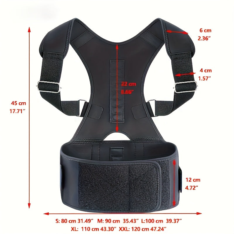 Cinturón de soporte lumbar magnético para hombres y mujeres, tamaño grande, ajustable, corsé para la parte baja y superior de la espalda