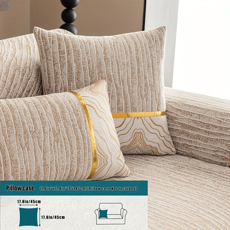 Chenille Sofa Cover for All Seasons Pet-Friendly Non-Slip Fits 1-4 Seater L-Shaped Contemporary