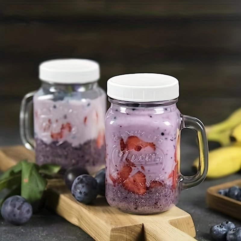 Set of 16 White Plastic Mason Jar Lids Leak-Proof Caps for Canning and Storage