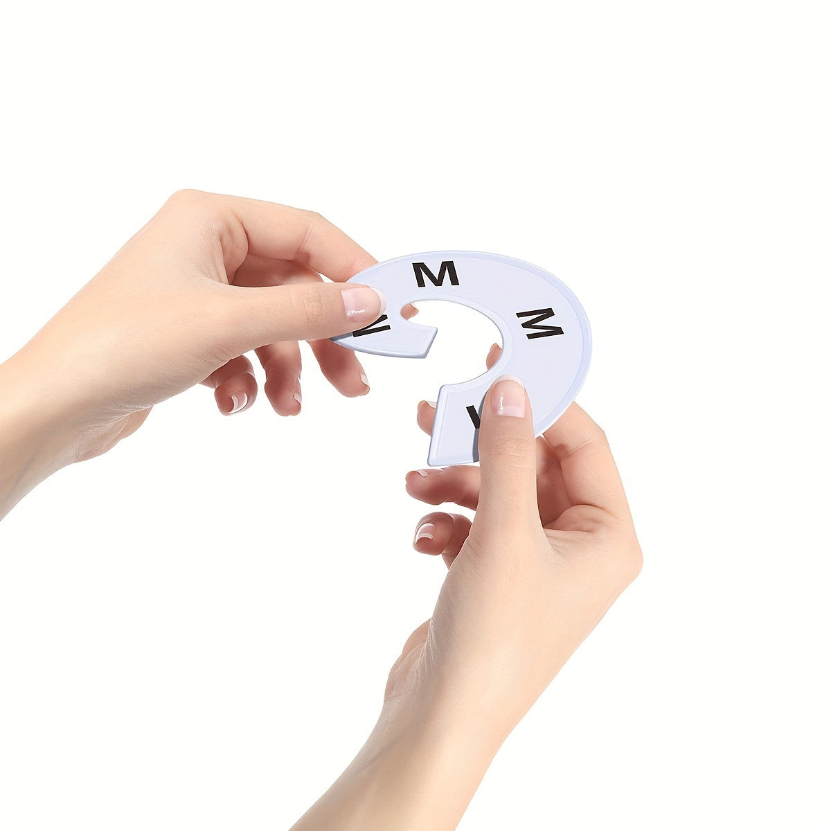 Juego de 8 o 40 separadores de tamaño para armario de plástico blanco para ropa con 8 tallas preimpresas