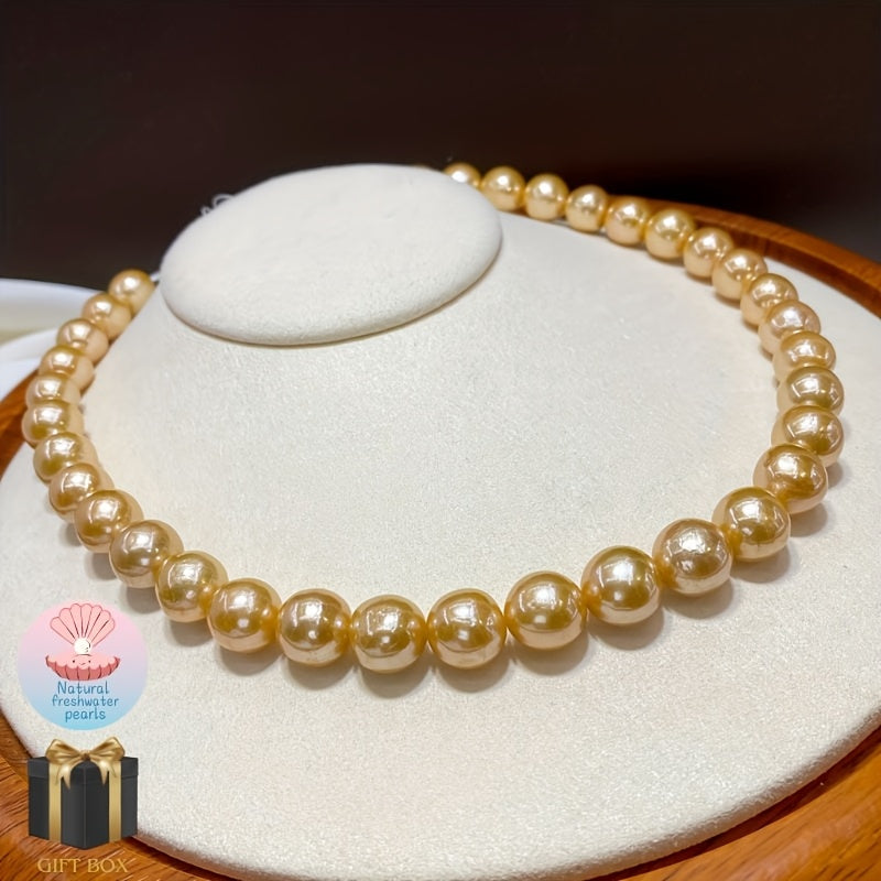 Freshwater Pearl Necklace Elegant Royal Style for Women Gift for Mother’s Day Wedding Anniversary