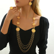 Luxury Tassel Jewelry Set for Women Necklace Earrings Rings for Weddings and Special Occasions