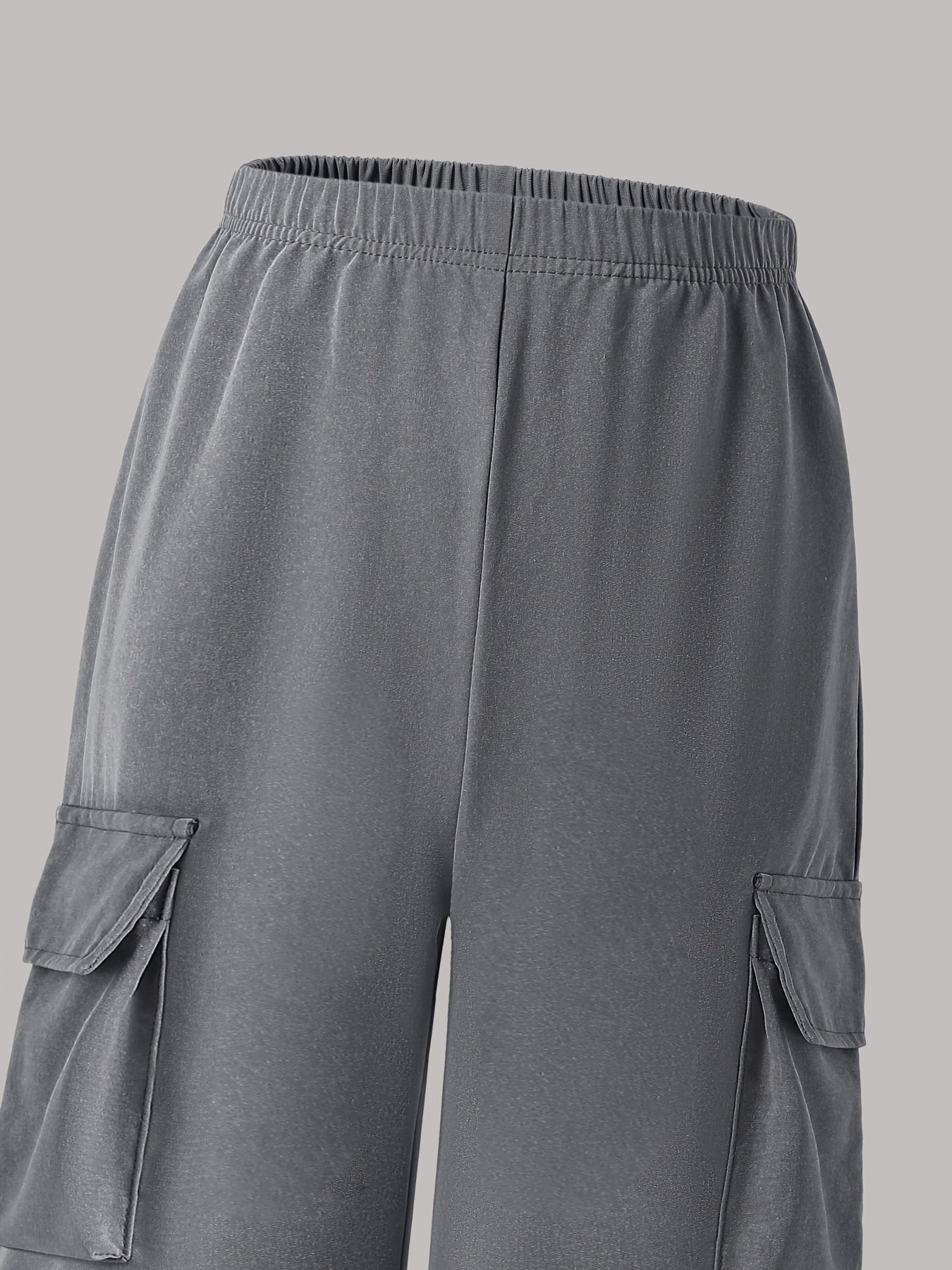 Conjunto de dos piezas de otoño para niños, camiseta de manga larga y pantalones de pierna ancha, poliéster sólido