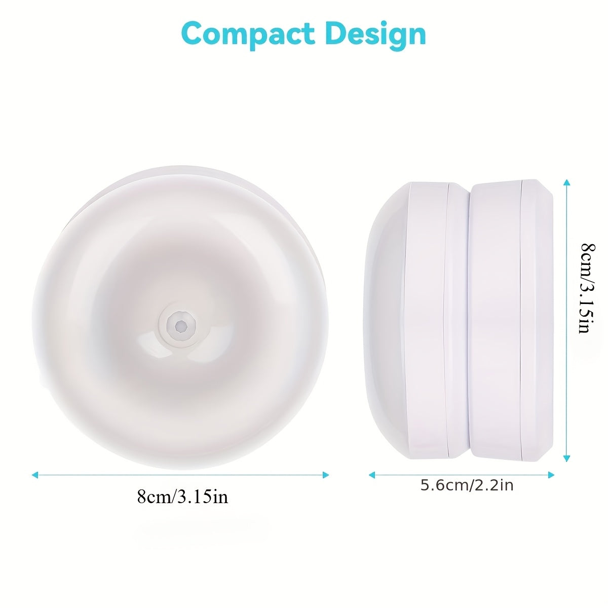 Motion Sensor Night Light with 6 LEDs USB Rechargeable Wall Mount or Handheld