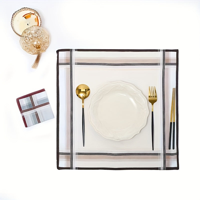 Men's Soft Cotton Handkerchiefs with Elegant Patterns and Bright Colors