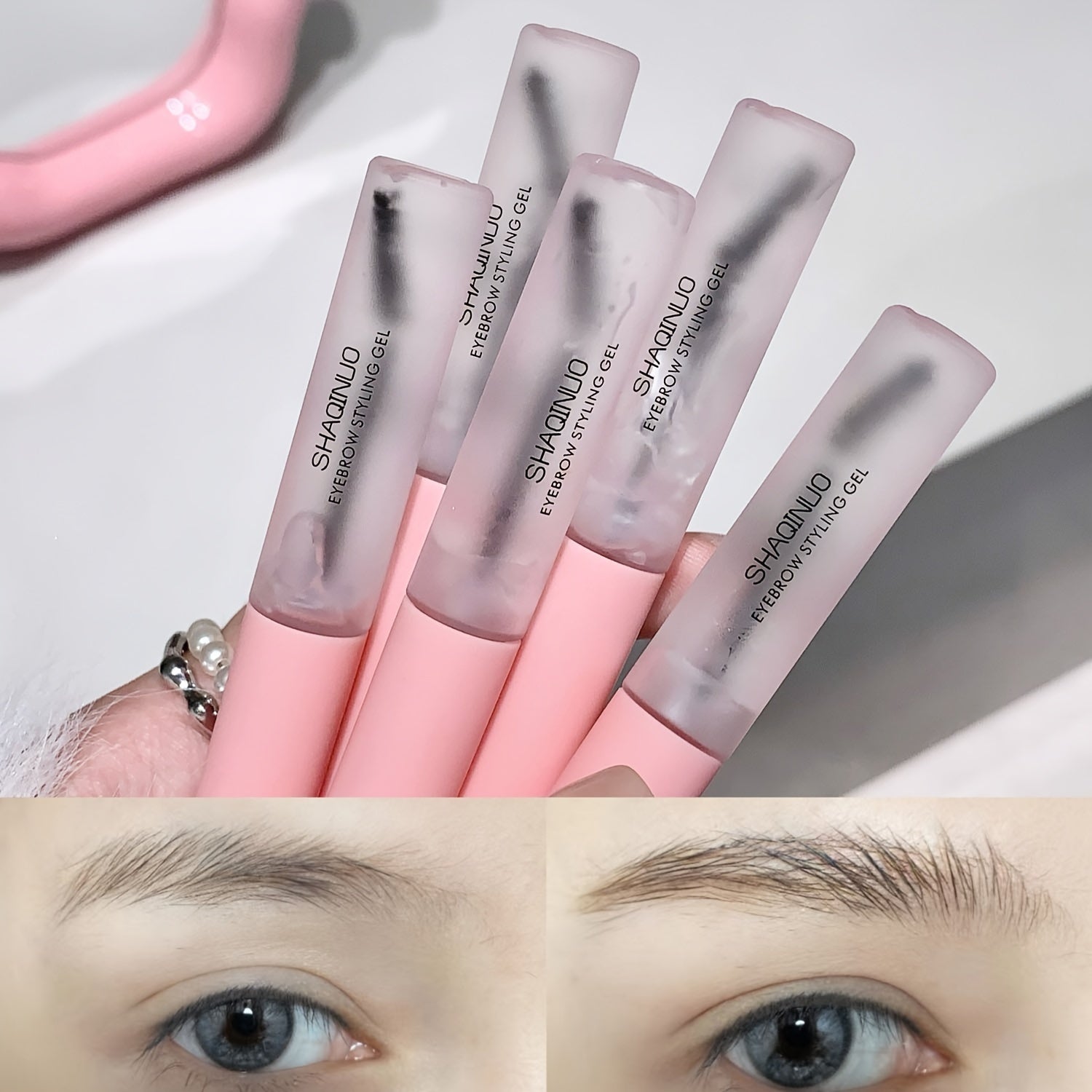 Clear Waterproof 3D Brow Gel for Natural and Bold Eyebrows Long-Lasting Hold