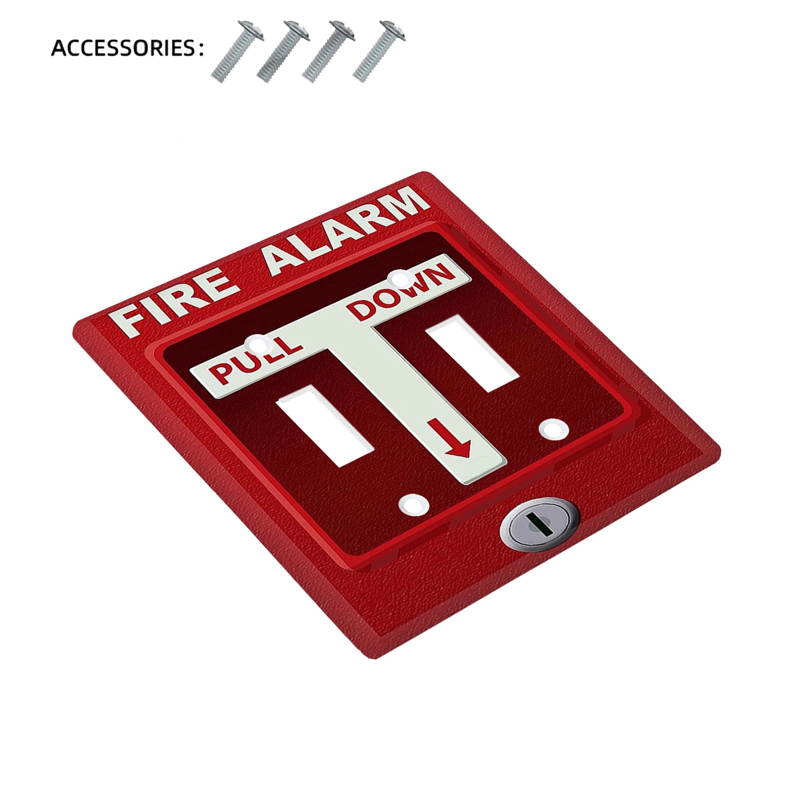 Placa decorativa de pared para alarma de incendio y luz con fácil instalación, sin necesidad de batería, para dormitorio y baño